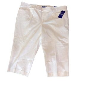 Chaps Women’s White Capris Size 22W Brand New with Tags